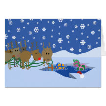 SANTA'S ACCIDENT GREETING CARD