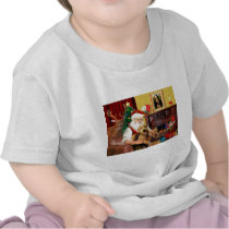 Santa's Airedales T Shirts