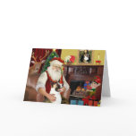 Santa's Akita (brown and white) cards