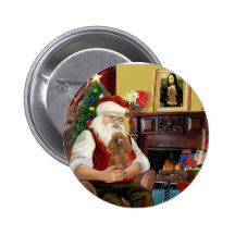 Santa's Apricot Toy/Min. Poodle Pin