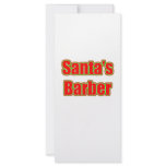 Santa's Barber Rack Card Template