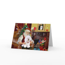 Santa's Bichon Frise (#1) Card