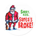 Santa's Broke stickers