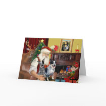 Santa's Cattle Dogs Greeting Cards