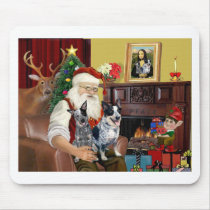 Santa's Cattle Dogs Mouse Pad