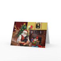 Santa's Dachshund (BT) Greeting Card