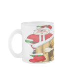 Santa's Dog House - Frosted Glass Mug