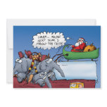 Santa's Elephants Holiday Invitation