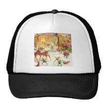 SANTA'S ELVES LOAD HIS SLEIGH WITH GIFTS MESH HAT