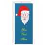 Santa's Face Bookmark Template Rack Cards