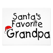 Santas Favourite Grandpa Custom Invite