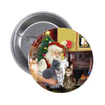 Santa's Five Cats Pins
