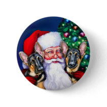 Santa's German Sheperd Dogs Buttons