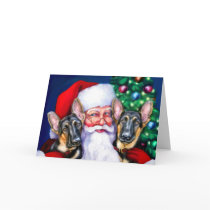 Santa's German Sheperd Dogs Cards