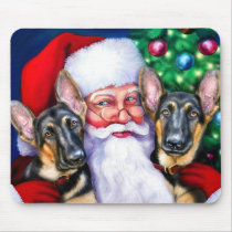 Santa's German Sheperd Dogs Mouse Mat