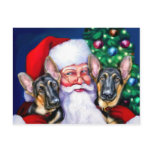 Santa's German Sheperd Dogs Post Card