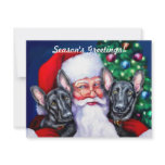 Santas German Shepherd Dogs BLK invitations