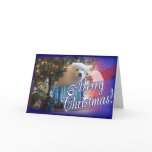 SANTA'S GREAT PYRENEES CHRISTMAS PUPPY GIFT cards