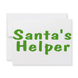 Santas Helper Green invitations