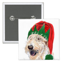 Santas Helper Labradoodle Magnet Buttons
