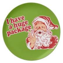 Santas Huge Package Party Plates