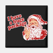 Santas Huge Package Refrigerator Magnet