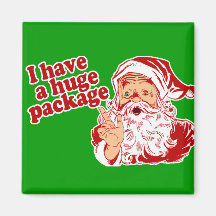 Santas Huge Package Refrigerator Magnets