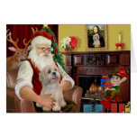 Santa's Lhasa Apso (R2) Greeting Card
