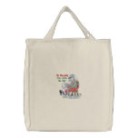 Santa's List embroidered bags