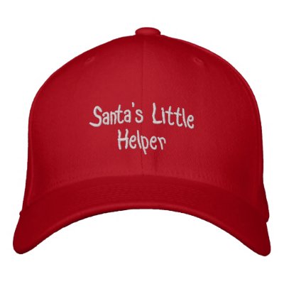Santa's Little Helper Hat Embroidered Hat by PhotoPatch