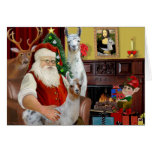 Santa's Mama Llama and Baby Greeting Cards