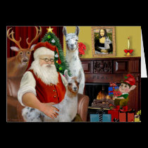 Santa's Mama Llama and Baby cards