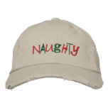 Santa's Naughty List Hat embroidered hats