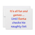 Santa's Naughty List invitations