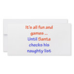 Santa's Naughty List photo cards
