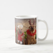 Santa's Reindeer Coffee Mugs
