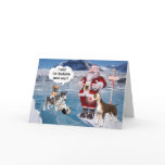 Santa's Rudolph is a Bull Terrier Dog cards