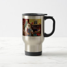 Santa's Scottsh Deerhound Mugs