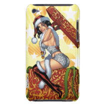 Santa's Sexy Christmas Present Pinup by Al Rio Ipod Case-mate Cases