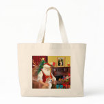 Santa's Shiba Inu (lkup) Tote Bags