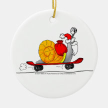 Santa's Skateboard Christmas Tree Ornaments