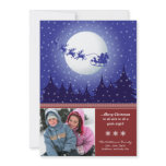 Santa's Sleigh Custom Family Holiday Card (red) invitations