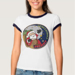 Santa's Sleigh in a Round Illustration Tees Gifts t-shirts