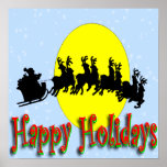 Santa's Sleigh Poster posters