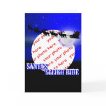 Santa's Sleigh Ride Photo Frame cards