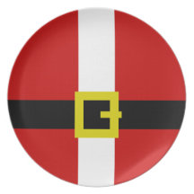 Santa's Suit Party Plate