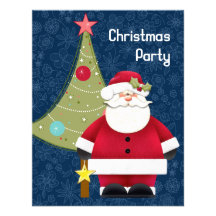 Santa's Tree On Christmas Eve Night Custom Invitation