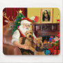 Santas Two Airedales Mouse Mats