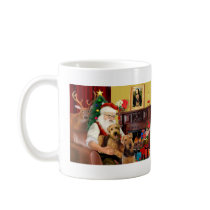 Santas Two Airedales Mug