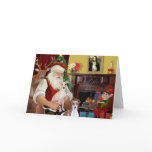 Santa's Two Italian Greyhounds cards